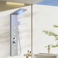 thumbnail image 1 of Panel de Ducha 5 en 1 con Columna de Acero Inoxidable Cabezal de Lluvia 3 Jets de Masaje y Cascada Alta Presión Ducha Manual Llenador de Bañera, 1 of 8