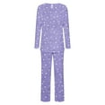 thumbnail image 4 of Tnhcen Women's Long Sleeve Pajamas Set Casual Sleepwear Outfits Loose Top and Pants Homewear S-3XL, 4 of 5