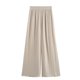 thumbnail image 3 of HH TRAF Pantalones de satén de seda con cintura alta y elásticos de 3 colores a la moda de verano para mujer, pantalones largos hasta los tobillos elegantes para mujer, 3 of 4