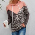 thumbnail image 2 of Moda mujer casual manga larga con capucha leopardo patchwork señoras tops sudaderas Fridja  hkj4903, 2 of 6