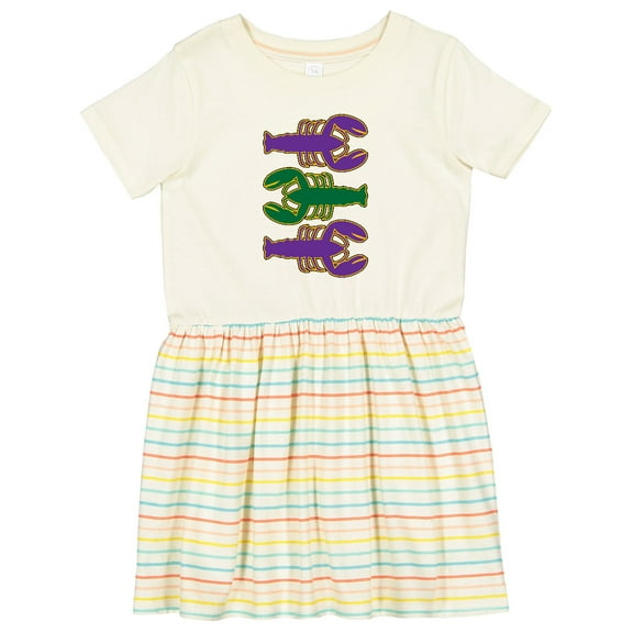 Inktastic Mardi Gras Celebration Funny Crawfish Girls Toddler Dress