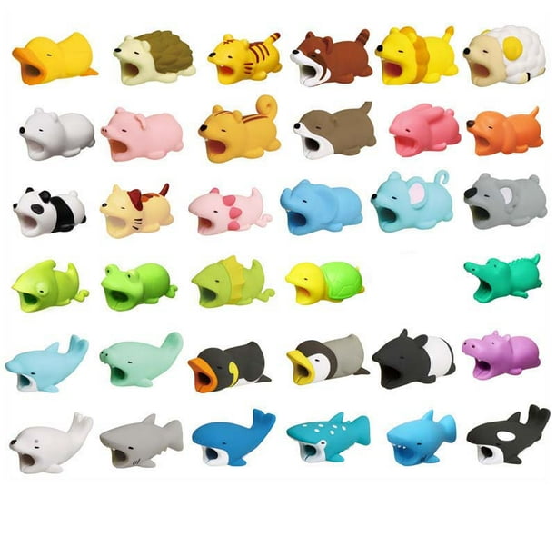 2Pcs Cute Cartoon Animal Cable Protector, Cable Cord Protector Prevents  Cable Break Cable Protector Case for iPhone/iPad Animal Cable Various Animal  Cable Chewers Mini Cables 