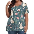 thumbnail image 1 of Camisas de Manga Larga para las Mujeres Cuello Redondo Impreso de Ajuste Suelto, Top de Moda de Verano Sexy para el Uso Diario, 1 of 6