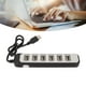 thumbnail image 1 of Hub USB Plug and Play Hub USB de 7 puertos ABS Versátil Ligero para medios, 1 of 8