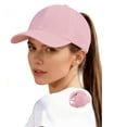 thumbnail image 2 of Laser Perforated Waterproof Womens Baseball Cap, Adjustable Quick Dry Mesh Snapback Sun Hat, Breathable Performance Sports Headwear, Lightweight Cooling Cap for Golf, Running, Workout,Pink, 2 of 9