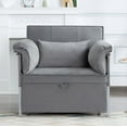 thumbnail image 6 of Gewnee Single Convertible Chair Bed, Sleeper Chair Bed 3 in 2, Stepless Adjustable Backrest,Armchair, Sofa Bed Pull Out Sleeper Bed Living Room, Bedroom, 6 of 14