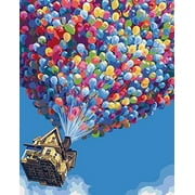 DoMyArt DIY Oil Painting Paint by Number- Pixar UP-Main Theme 16X20 Inch