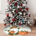 thumbnail image 5 of Sikiie Gnome Holding A Pumpkin 30-48 inches {designName} Print Christmas Tree Skirt Snowman Xmas Tree Skirt with Edge Christmas Decorations for Holiday Party-48", 5 of 7