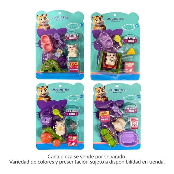 Juguete Prichos Mascota con Accesorios de Plástico Multicolor Varios Modelos 1 Pieza