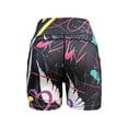 thumbnail image 4 of VNKIDY Womens High Waist Yoga Shorts With Fashion Casual Print Side Pockets Stretch For Workout Running Beach Casual Summer Outings Cozy Shorts, 4 of 5