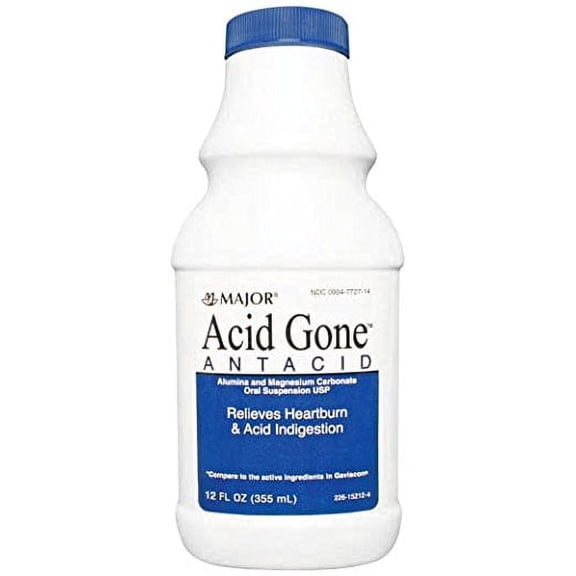 Acid Gone Antacid Liquid Generic for Gaviscon Regular Strength Liquid Antacid, Spearmint Flavor, 12 Oz. (Pack of 3)