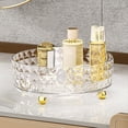 thumbnail image 2 of Rotating Perfume Organizer Stand, 360° Clear Makeup Skincare Organizer Vanity Cosmetics Organizer Tray Storage S B,1 x Rack,Transparent, 2 of 6