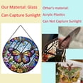 thumbnail image 3 of Butterfly Hanging Stained Glass for Windows,20cm/7.87inch Hand-Painted Sun Catcher Garden Hangings Christmas Mother's Day, Valentine's Day Ornaments Festival Gift (A Style), 3 of 7