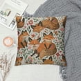 thumbnail image 2 of Pillow Cover , Cute Foxes and Flowers Pillows Soft Decorative Square Couch Pillow Covers ，Home Decor for Sofa Bedroom Car Couch, 2 of 5