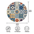 thumbnail image 3 of 15.4" Round Placemat Set of 4 Polyester Fabric Place Mats Non-Slip Dining Kitchen Table Mats for Kitchen Party Decor Various Brightly Colored Shapes, 3 of 5