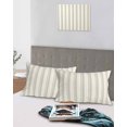thumbnail image 5 of Sage Green Striped Pillow Covers Queen Size 2 Pack, Modern Farmhouse Green Stripes Soft Bed Throw Pillowcases Breathable Cooling Long Lumbar Body Pillow Sham Cover for Bed Sofa 20''x30'', 5 of 7