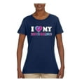 thumbnail image 2 of I Love My Boyfriend Tie Dye Pop Culture Womens Graphic T-Shirt, Navy, Small, 2 of 3