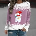 thumbnail image 2 of Kayannuo Christmas Print Sweatshirt for Women Crew Neck Sweatshirts Women Long Sleeve Women's Winter Printed Loose T-shirt Blouse Casual Tops Features:, 2 of 4