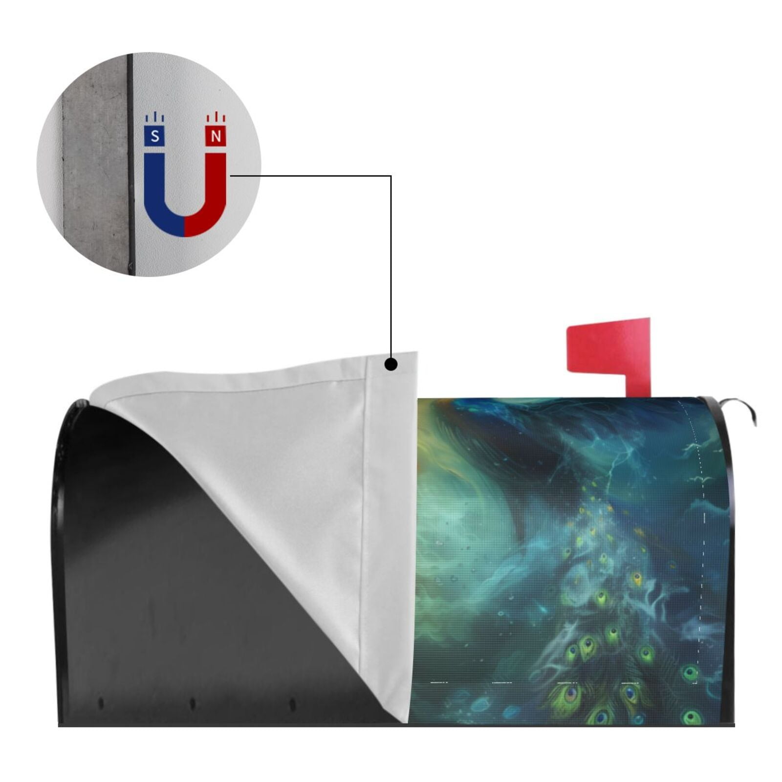 Kdxio Magnetic Mailbox Cover 25.5x21 in Mailbox Cover Outdoor Decoration Holiday Mailbox Covers for Home Garden Yard-25.5x21 in