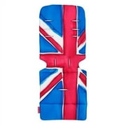 Maclaren Universal Seat Liner- Perfect Stroller Accessory to add Style and Comfort. Two-Sided. Machine Washable. Attaches to Harness Straps of All Maclarens and All Umbrella-fold Stroller Brands Union Jack Princess Blue
