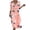 Pink 17, variant on Karymi Floral Print V Neck Midi Dress, Hollow Out Cutout Trim 3/4 Sleeve Empire Waist Loose Flowy Casual Summer Vacation Sundress Summer Dresses for Women