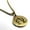 Gold, variant on Stainless Steel Religious Alpha and Omega Round Medallion Pendant Necklace