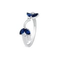 thumbnail image 2 of Marquise & Round Simulated Blue Sapphire & Cubic Zirconia Enhancer Guard 14K White Gold Ring Size - 10.5, 2 of 3