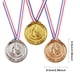 thumbnail image 4 of Likrtyny Medalla Oro/plata/bronce 3 Uds. Medallas Premio Fútbol 6 5 Cm para Competición Deportiva, 4 of 9