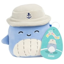 Squishmallows Original 5" Samir Blue Whale w Navy Anchor Bucket Hat - Official 2027 Jazwares Little Plush - Soft Squishy Stuffed Animal Toy - Gift for Kids, Girls & Boys