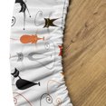 thumbnail image 5 of Ambesonne Cat Fitted Round Tablecloth, Colorful Design Kitten Pattern, 45"- 56" Diameter, Multicolor White, 5 of 5