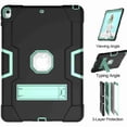 thumbnail image 3 of For iPad Pro 10.5 2017 A1701 A1709 Case, Dteck Shockproof [Full-Body] Hybrid 3-Layer Drop Protection Rugged Case Kickstand [HD Screen Protector] Cover , Black+Aqua, 3 of 7