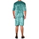 thumbnail image 3 of INSPIRAR CHIC Conjunto de camiseta de manga corta y pantalones cortos de verano para hombres 2XL Azul, 3 of 6