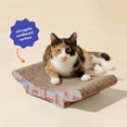 thumbnail image 3 of Oodles Multicolor Patterned Curved Lounger Durable Corrugated Cardboard Cat Scratching Pad O/S, 3 of 9