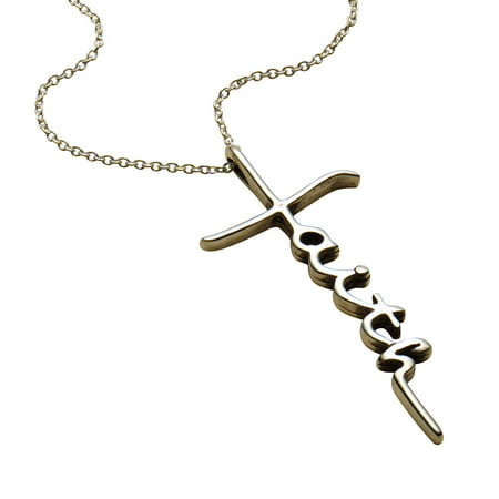 Women's Faith Cross Sterling Silver Pendant