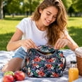 thumbnail image 6 of Insulated Lunch Bag for Women | Leakproof Reusable Lunch Bag with Front Pocket, Tropical Hibiscus Print Lunch Bag for Work Picnic Beach, Birthday Gift for Her, 6 of 6