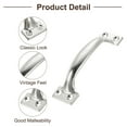thumbnail image 4 of Uxcell 8Pcs 2.83" Gate Handle with Screw for Kitchen Closet Door, Silver, 4 of 6