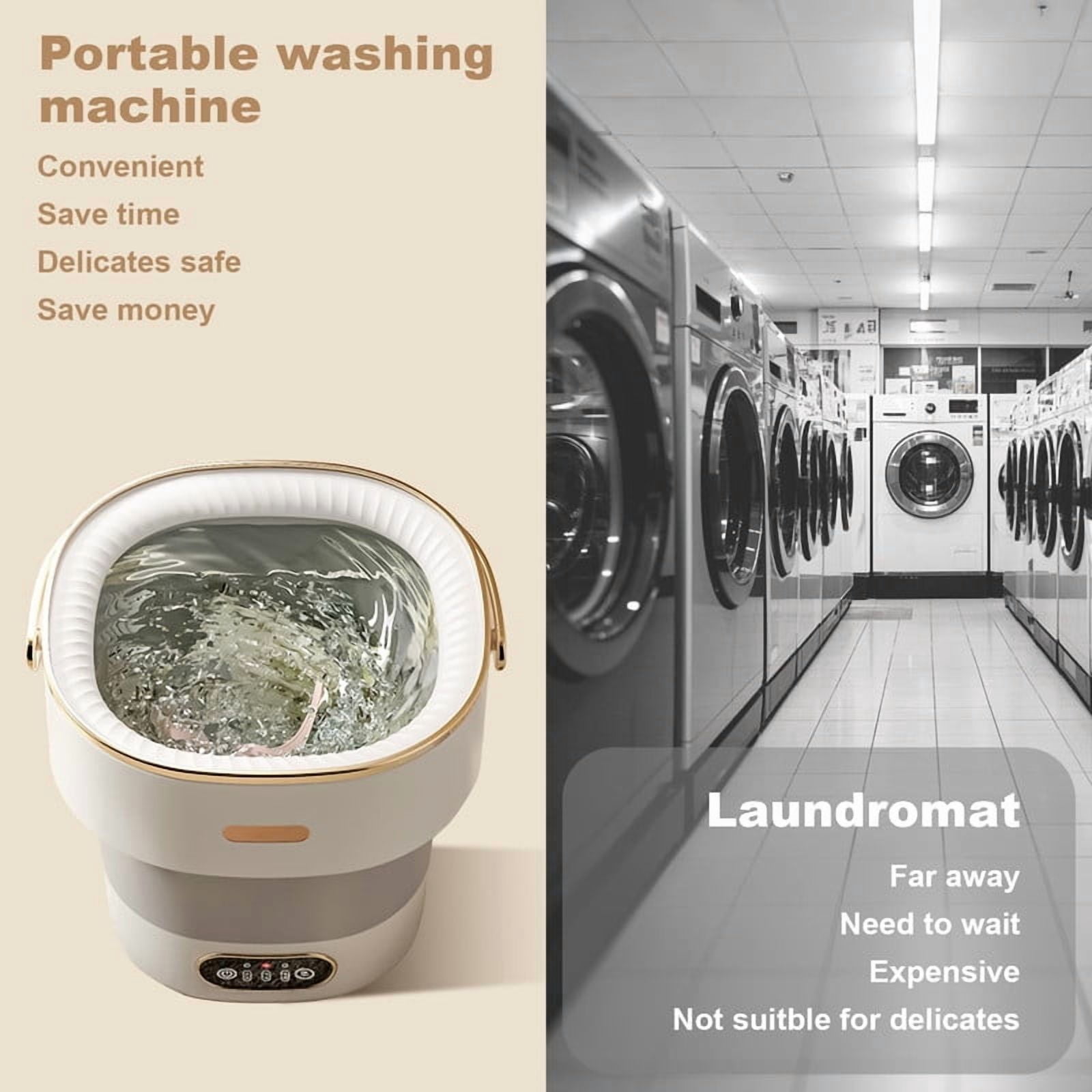 Towallmark Portable Washing Machine, Mini Washer And Dryer Combo, Compact Laundry For Small Spaces, Apartment, Dorm, RV, Camping, 13L Capacity, 3 Wash Modes, Deep Clean, Foldable Design