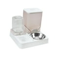 thumbnail image 4 of Dispensador automático de comida y agua para gatos Almacenamiento de comida para mascotas Dispensador de agua para mascotas Blanco Con Cuenco, 4 of 9