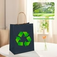 thumbnail image 4 of 200 Pack 8x4.75x10 Inch Medium Navy Blue Kraft Paper Bags with Handles Bulk, Craft Paper Gift Bags for Party Favors Grocery Retail Shopping Business Goody Merchandise Take Out Blank Sacks, 4 of 7