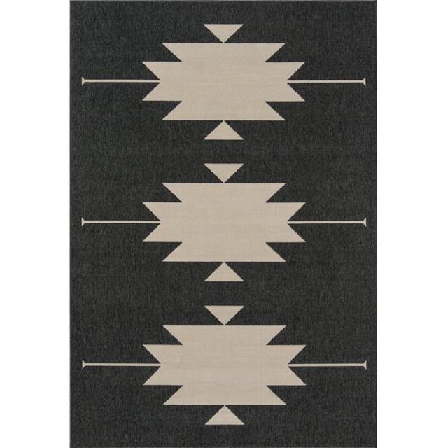 Momeni BAJA0BAJ34CHR1837 1 ft. 8 in. x 3 ft. 7 in. Baja34 Rectangle Area Rug - Charcoal