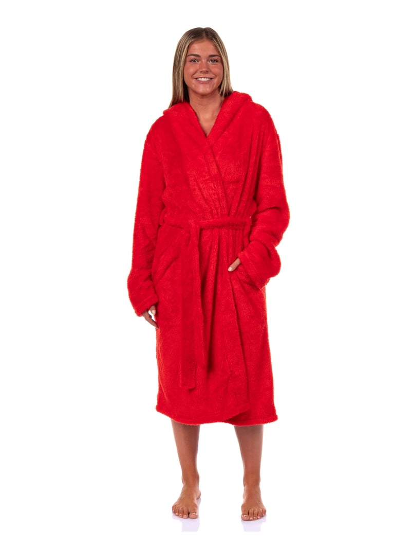 Sesame Street Robe Adult Elmo Faux Fur Plush Hooded Bathrobe Sesame Street Robe Adult Elmo Faux Fur Plush Hooded Bathrobe