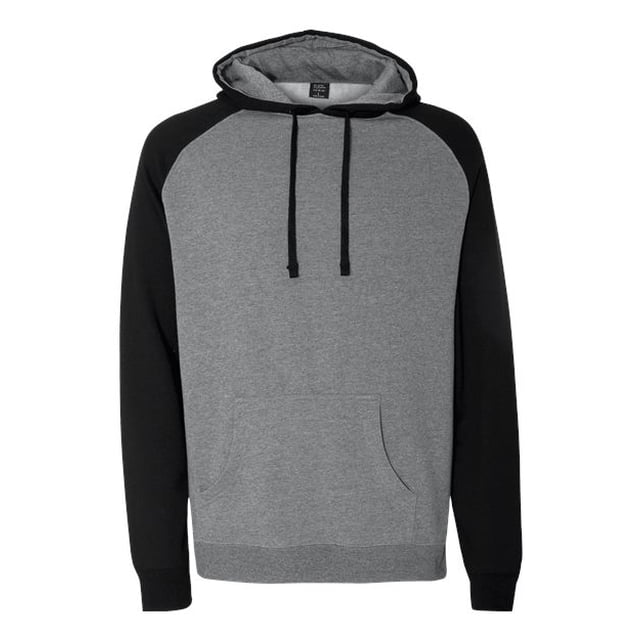 Independent Trading Co. Raglan Sudadera con capucha M Gunmetal Heather/ Black Compañía de Comercio Independiente IND40RP