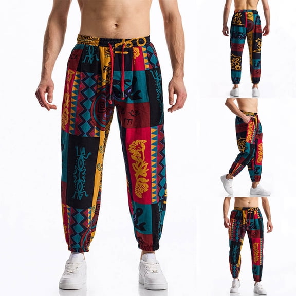 Zorckvet Mens Pants with Pockets Athletic Elastic Waist Casual Jogging Workout Mens Pant