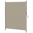 thumbnail image 1 of Outsunny Auvent de Patio Rétractable 7 Pieds x 10 Pieds, Écran d'Intimité Extérieur, Beige, 1 of 10