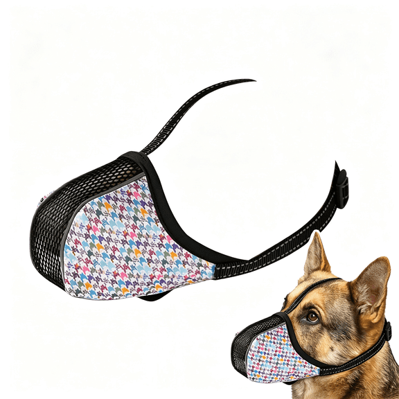 GASTROPOD 2026 New Dog Muzzle Soft Mesh Muzzle for Small Medium Large Sized Dogs Breathable Adjustable Puppy Muzzles for Scavenging Grooming Biting Chewing and Licking Muzzle