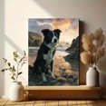 thumbnail image 6 of Border Collie Floral Dog Canvas Print Wall Art for Living Room Bedroom Kitchen Office Entryway Wall Decor, 6 of 8