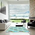 thumbnail image 7 of Ahgly Company Machine Washable Indoor Rectangle Transitional Tron Blue Area Rugs, 3' x 5', 7 of 7