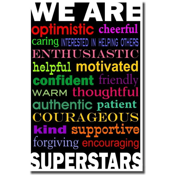 We Are Superstars - Classroom Motivational Poster