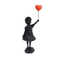thumbnail image 1 of Cute Girl With Resin Sculpture Figure Statue For Home Decor Banksy Statue Girl With Heart Figurine Sculpture Decor, 1 of 2