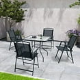 thumbnail image 6 of Pellebant Black Patio Outdoor Folding Dining Chairs Set of 4, 6 of 6